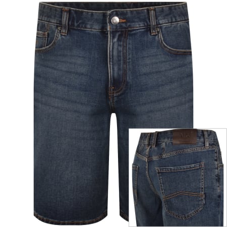 Armani Exchange J65 Slim Denim Shorts Blue | Mainline Menswear us
